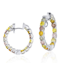 Boucles d&#39;oreilles en or 925 en argent sterling assorties en diamant